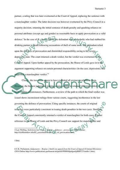 The Defence of Loss of Control: Evaluating the Arguments Presented by Norrie