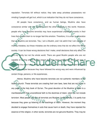 Misconception about Being Muslim Means I Am a Terrorist