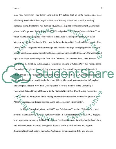 Stokely Carmichael: Contribution to Civil Rights