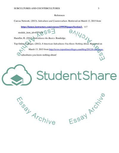 Similarities and differences between subcultures and countercultures
