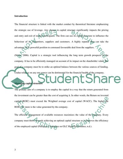 Capital Funding Structure
