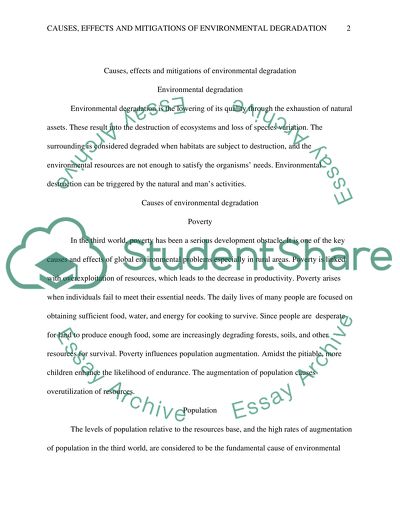 Environmental Degradation