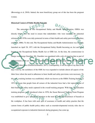 Principles Responsible for Public Health Ethics