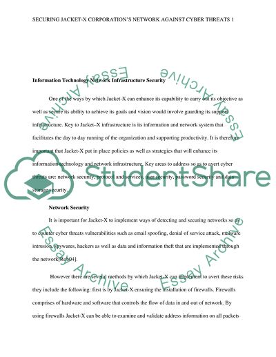 Securing Jacket-X Corporations Network against Cyber Threats