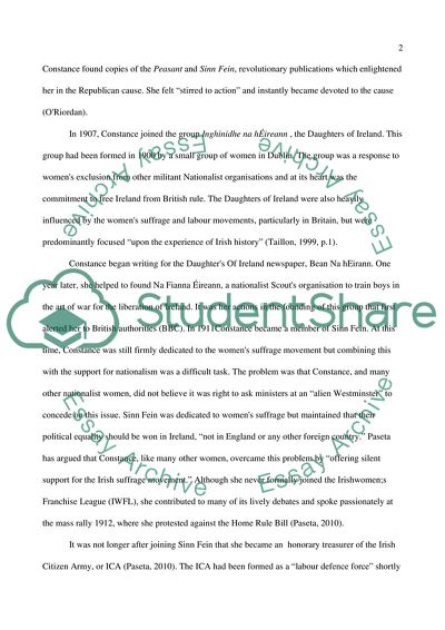 The Life and Work of Countess Markievicz