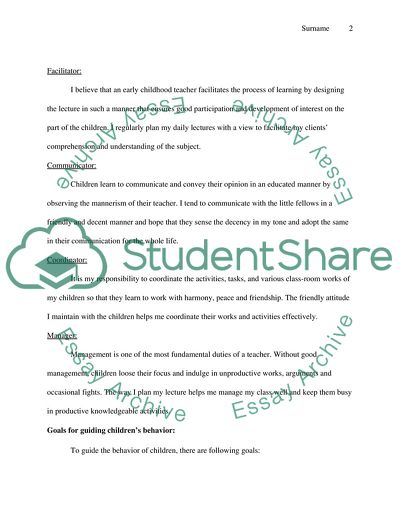 Why Have I Chosen to Be an Early Childhood Teacher