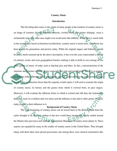 Origin of Country Music