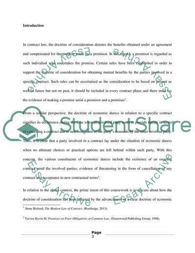 Development of the Doctrine of Economic Duress