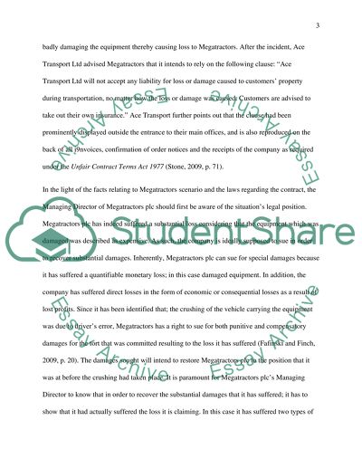 Contract Law - Megatractors Plc