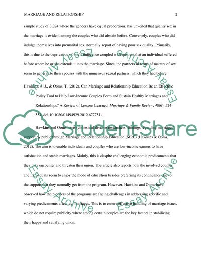 Marriage and Relationship