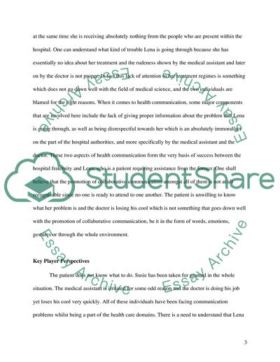 Health Care Role in Communication