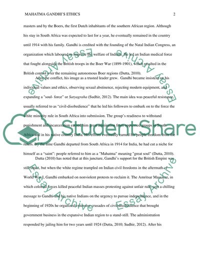 Mahatma Gandhis Ethics