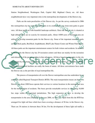 Some Facts about Denver City