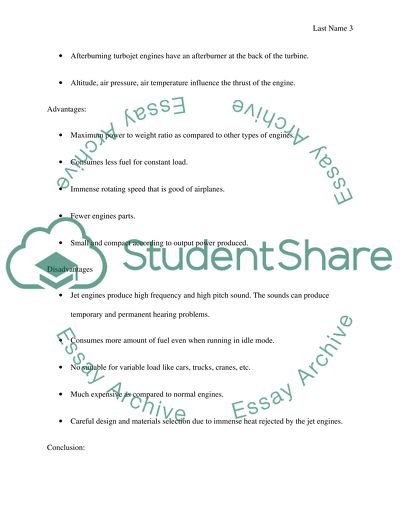 Key Aspects of the Jet Engines
