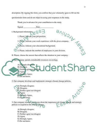 Strategic response to climate change by global companies