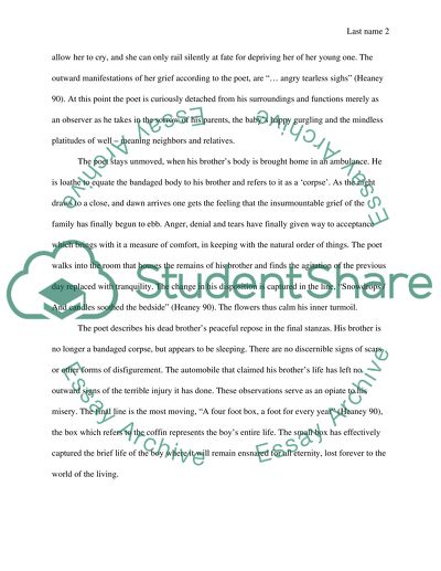 Seamus Heaneys Mid Term Break