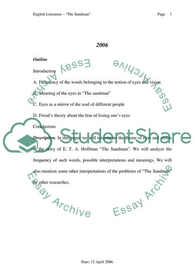 Meaning of the Eyes in the Sandman