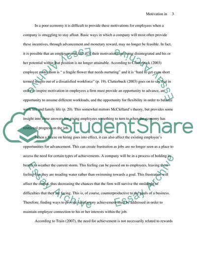 Motivation in an Economic Downturn