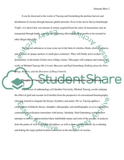 Taussigs My Cocaine Museum and Gootenbergs Talking about the Flow