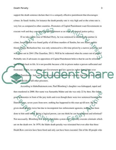 Death Penalty (Opposing Viewpoint)