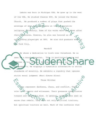 Comparison between Shakespeare and Labute