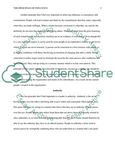 The Principles of Achieving Influence