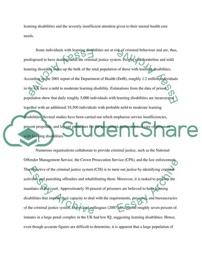 Discrimination of Prisoners with Learning Disabilities