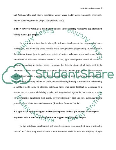 Agile software development