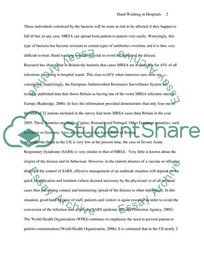 Hand Washing in Hospitals