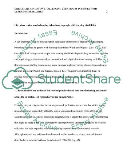 Challenging Behaviours in People with Learning Disabilities