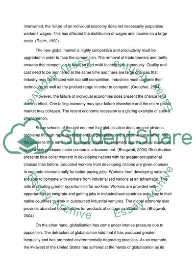 Internationization Of Economies Essay