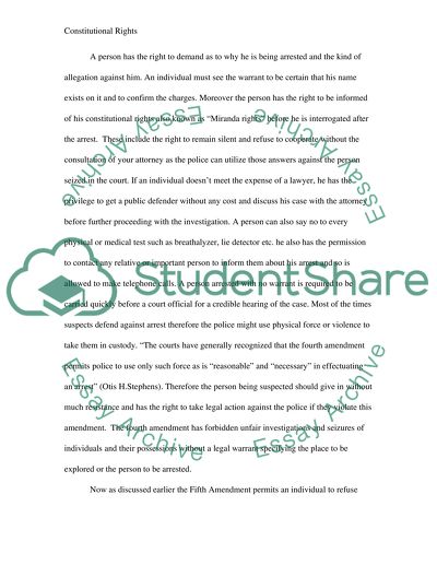 Constitutional Rights before and after Arrest