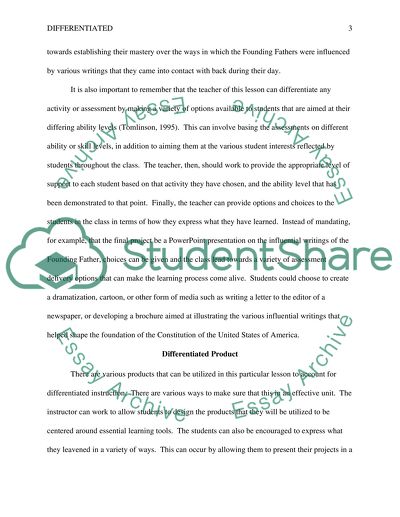 Differentiated Instruction for Student Readiness