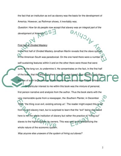 Book Reports: Slave Country and Divided Mastery