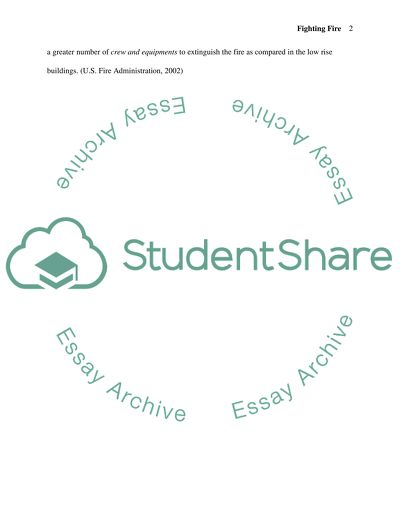 Fighting Fire in a High-Rise Structure