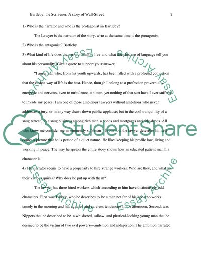 Bartelby the Scrivener