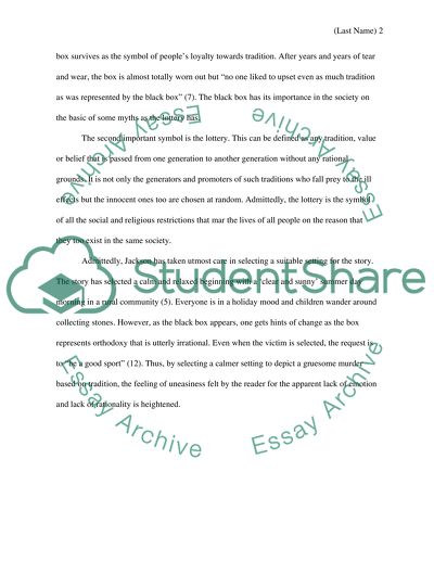 The Lottery by Jackson