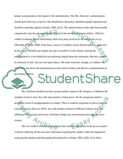 Mediation and Conflict Resolution