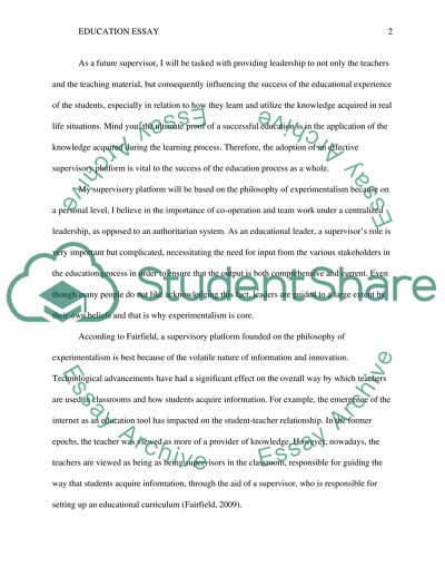 supervision essay paper