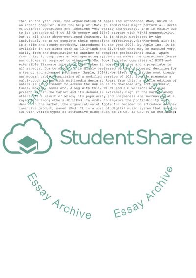 Management of Information and Technology: Apple Inc