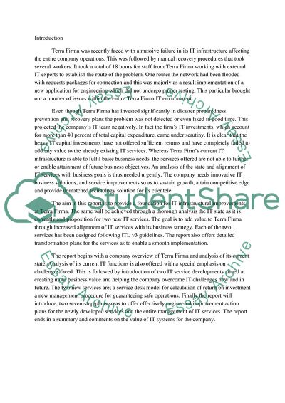 ITIL for Managing IT Service in Terra Firma