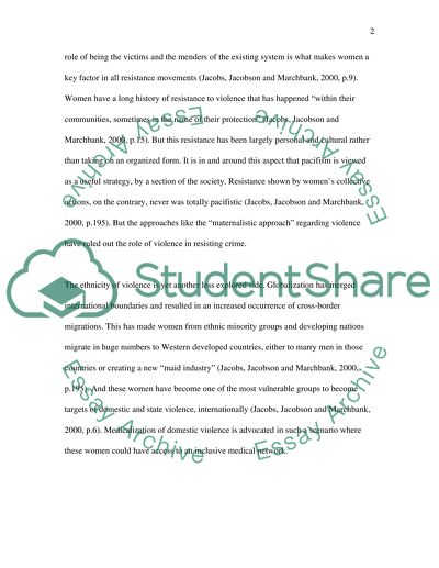 Connection between Gender and Violence