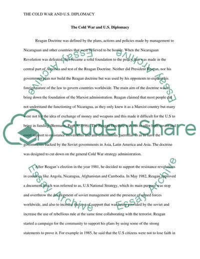 The Cold War and U.S. Diplomacy