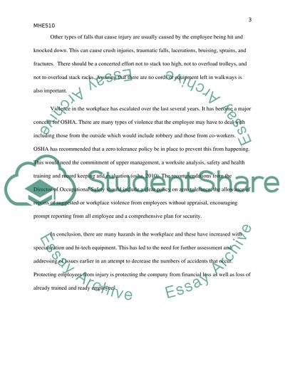 MHE510, Occupational Health and Safety, Mod 1 SLP