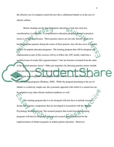 The Implementation of a Patient Education Session