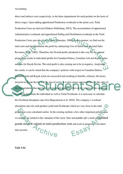 Oars and Paddles: Accounting