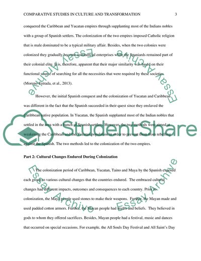 Comparative Studies in Culture and Transformation