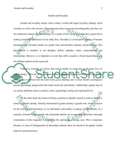 Sexuality and Gender