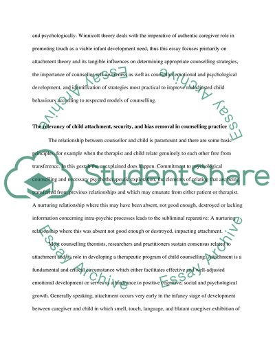 Child counselling approaches and critical evaluation of their application