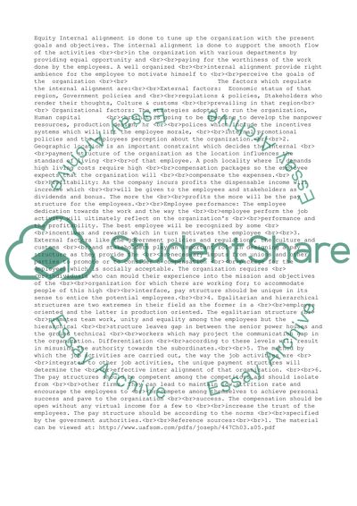 Factors That Regulate the Internal Alignment
